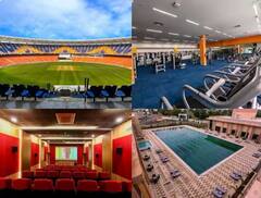 Narendra Modi Stadium: ਜਿੰਮ ਤੋਂ ਲੈ ਕੇ ਸਵੀਮਿੰਗ ਪੂਲ ਤੱਕ, ਅਹਿਮਦਾਬਾਦ ਦਾ ਨਰਿੰਦਰ ਮੋਦੀ ਸਟੇਡੀਅਮ ਕਿਸੇ 5 ਸਟਾਰ ਹੋਟਲ ਤੋਂ ਘੱਟ ਨਹੀਂ, ਵੇਖੋ ਅੰਦਰ ਦੀਆਂ ਤਸਵੀਰਾਂ