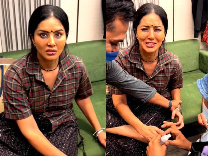 Sunny Leone Injured During Film Shoot Cut on Her Toe Shared video on Instagram - Watch Shocking Video Sunny Injured: படப்பிடிப்பில் காயம்.. காலில் ரத்தம் வழிய கதறிய சன்னி லியோன்.. என்ன ஆச்சு? வைரலாகும் வீடியோ