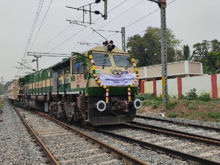 Southern Railway: சேலம்-ஓமலூர் இடையிலான புதிய ரயில் பாதையில் அதிகாரிகள் ஆய்வு Railway officials inspect the new railway line between Salem-Omalur TNN Southern Railway: சேலம்-ஓமலூர் இடையிலான புதிய ரயில் பாதையில் அதிகாரிகள் ஆய்வு