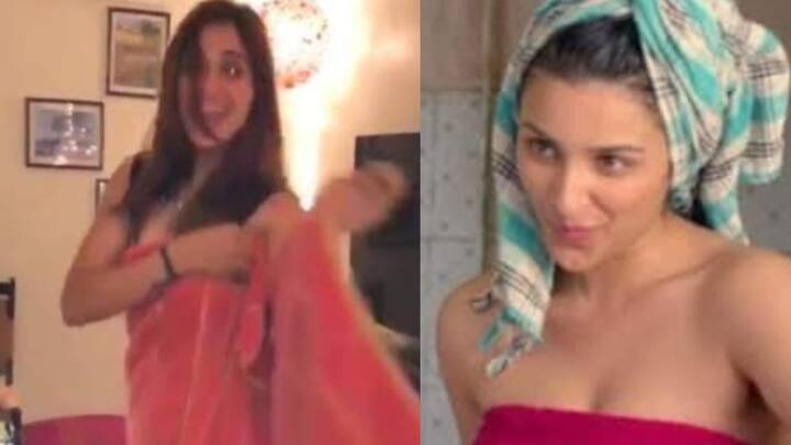 बता दें कि सभी अभिनेत्रियां कई बार फैंस को इंप्रेस करने के  लिए बहुत ही रिस्की आउटफिट पहन लेती हैं. लेकिन आज हम उन हसीनों के बारे में बात करने वाले हैं जिन्होंने सिर्फ तौलिया लपेटे हुए कैमरे के सामने डांस किया. (Photo- Instagram)