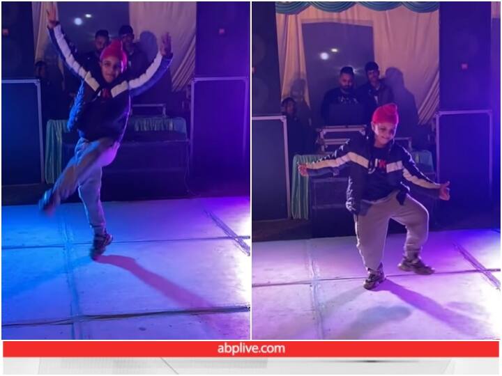 small child wearing a turban is seen performing Bhangra on dance floor Viral Video: पगड़ी पहने छोटे बच्चे ने डांस फ्लोर पर मचाया धमाल, भांगड़ा करते देख यूजर्स दंग