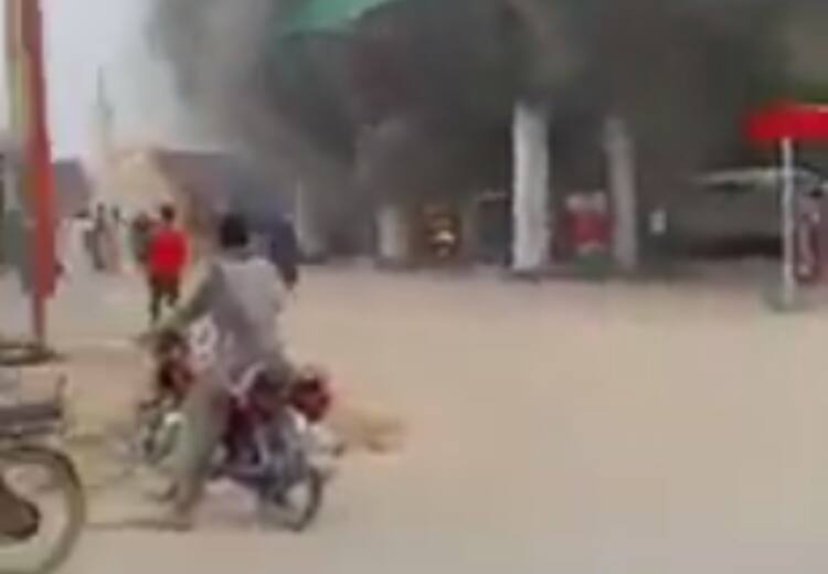 Pakistan Economic Crisis Viral Video Of Lahore Fuel Pump Set On Fire After Price Increase Of Petrol Diesel