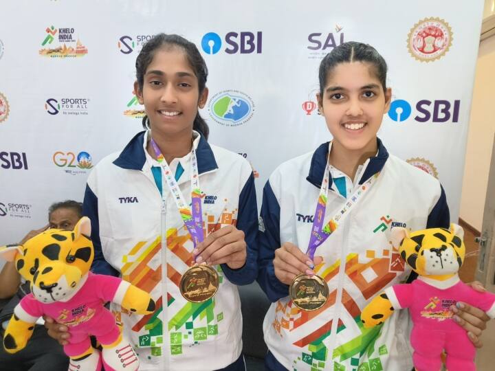 girls from Maharashtra won doubles gold of table tennis under Khelo India Youth Games in Indore of MP ANN Khelo India Youth Games: पहली बार साथ खेले और जीता गोल्ड, टेबल टेनिस में जेनिफर और प्रथा का कमाल