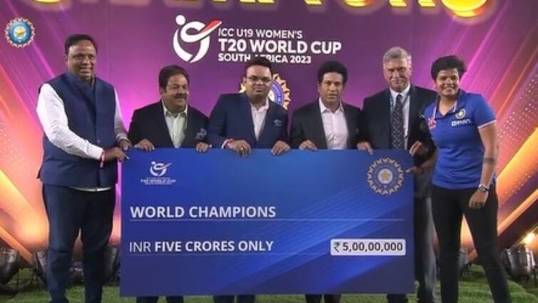 Jay Shah, Sachin Tendulkar to felicitated Indian women's U-19 team in Ahmedabad following World Cup triumph Women's U-19 Team Felicitated: শেফালিদের সংবর্ধনা দিলেন সচিন, বিশ্বজয়ীদের ৫ কোটি আর্থিক পুরস্কার বোর্ডের