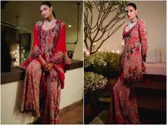 एम्बेलिश्ड रेड शरारा में Athiya Shetty ने गिराई बिजलियां, केएल राहुल की दुल्हनिया ने मंगलसूत्र भी किया फ्लॉन्ट