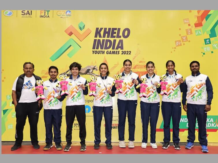 Maharashtra Khelo India Youth Games table tenis team won gold Khelo India Youth Games : टेबल टेनिसमधील सुवर्णपदकाने महाराष्ट्राचे खाते उघडले