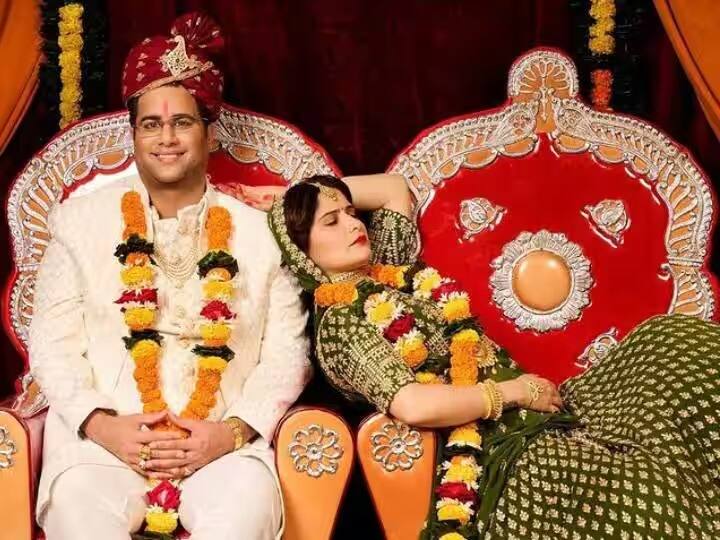 Govinda niece Actress Arti singh and Bigg Boss fame Rajiv Aadatia Wedding photo viral गोविंदाच्या भाचीनं केलं या 'बिग बॉस' स्पर्धकासोबत सोबत लग्न? लग्नाचा फोटो होतोय व्हायरल- काय आहे सत्य