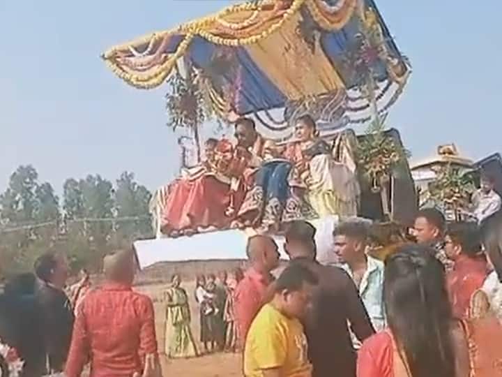 ये मामला नवसारी जिले के चिखली तालुका के कलियारी गांव का है. (फोटो ट्विटर- वीडियो ग्रैब, @Kshatriyadilip)