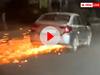 Watch: सड़क से उठती रही चिंगारी, बाइक को टक्कर मारने के बाद 3 किलोमीटर तक घसीटता ले गया कार सवार