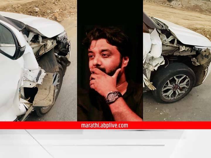 Prajakt Deshmukhs car accident on Mumbai-Nashik highway marathi news Car Accident : मुंबई-नाशिक हायवेवर प्राजक्त देशमुखच्या गाडीचा अपघात; थोडक्यात अनर्थ टळला