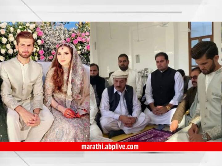 shaheen afridi wedding with daughter of former pakistan captain shahid afridi shaheen afridi marriage Shaheen Afridi Wedding : शाहीन झाला शाहिद आफ्रिदीचा जावई, अंशासोबत निकाह; सोहळ्याला पाकिस्तानी क्रिकेटर्सची हजेरी
