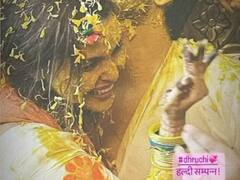 Chitrashi Rawat Wedding: हल्दी सेरेमनी में दूल्हे पर प्यार लुटाती नजर आईं 'चक दे' फेम चित्राशी रावत, सामने आई कपल की खूबसूरत तस्वीरें