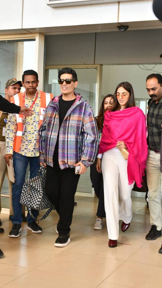 বিমানবন্দরে ক্যামেরাবন্দি কিয়ারা-মণীশ