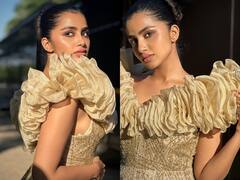 Anupama Parameswaran : ‘ஹாலென ஹாலே ஹாலே ஹாலென..’ தங்க நிற கவுனில் அசத்தும் அனுபமா பரமேஸ்வரன்!