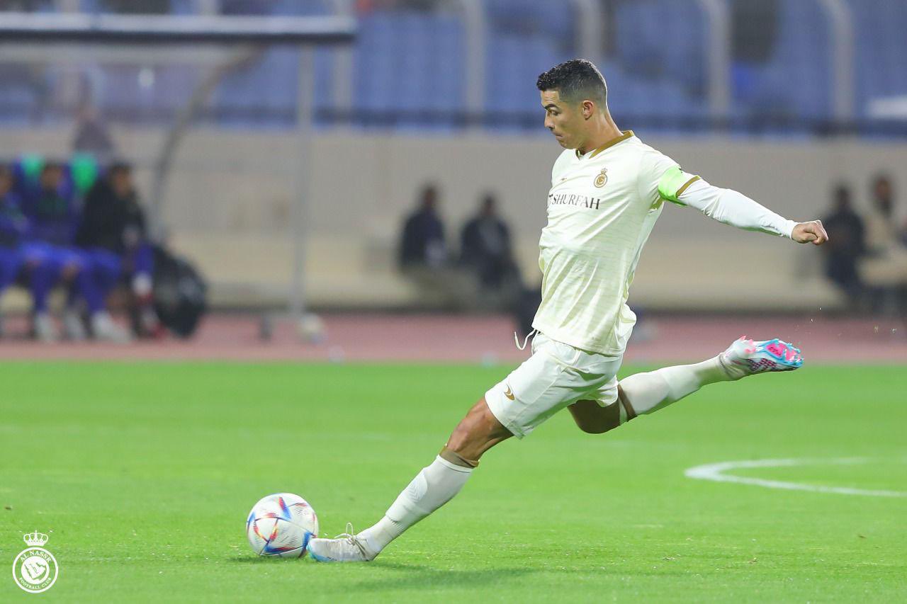 Cristiano Ronaldo shares photo attempting overhead kick on Al-Nassr debut..  but he missed the ball and booted player