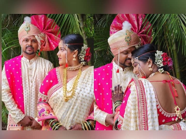 Marathi Actress Vanita Kharat special ukhana for her husband Sumit Londhe Wedding video viral Vanita Kharat: वनिता खरातनं लग्नात घेतला खास उखाणा; म्हणाली, '...तूच माझा माहाराष्ट्र, तूच माझी हास्यजत्रा'