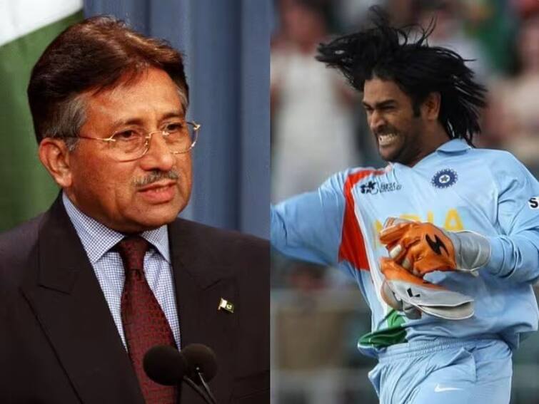 pervez musharraf death ms dhoni meeting suggestion for long hair Pervez Musharraf Death: ਜਦੋਂ ਪਰਵੇਜ਼ ਮੁਸ਼ੱਰਫ਼ ਨੇ MS ਧੋਨੀ ਦੇ ਲੰਬੇ ਵਾਲਾਂ ਦੀ ਕੀਤੀ ਸੀ ਤਾਰੀਫ਼, ਜਾਣੋ ਕੀ ਦਿੱਤੀ ਸਲਾਹ