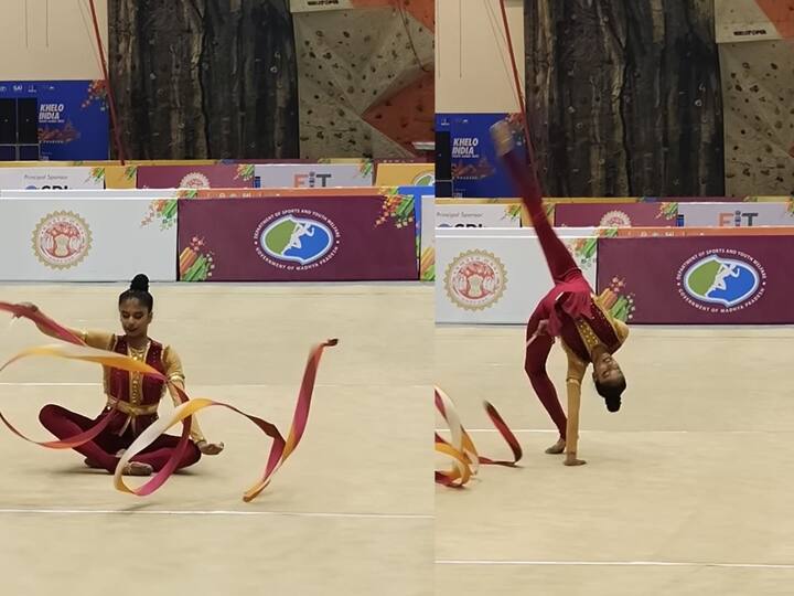 Khelo India Youth games Gymnastics Sanyukta Kale Won four gold Khelo India :  जिम्नॅस्टिक्समध्ये महाराष्ट्राचे निर्विवाद वर्चस्व, संयुक्ता काळेचा सुवर्ण चौकार