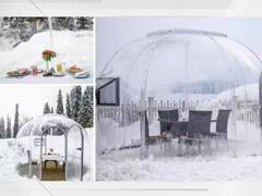 Glass Igloo : चहूकडे बर्फाची चादर... अन् निसर्गाचा सहवास, ग्लास इग्लू ठरतंय पर्यटकांचं आकर्षण