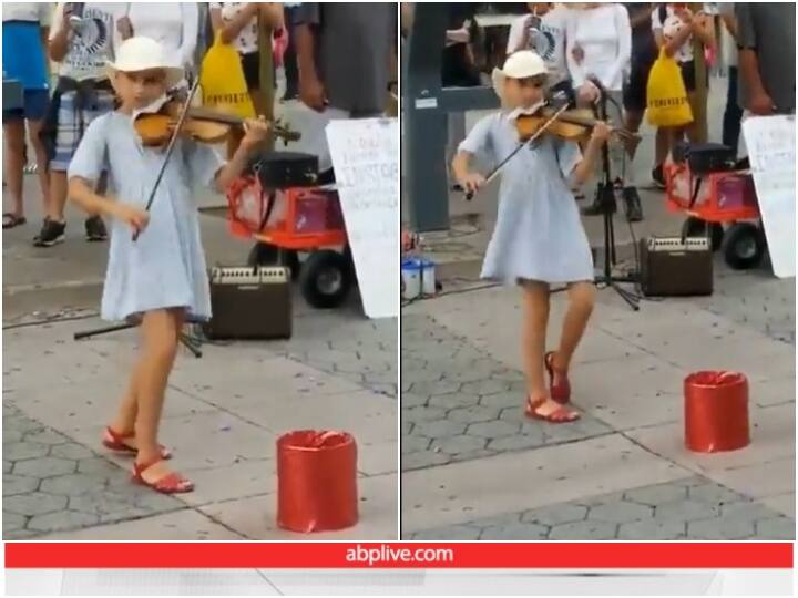 A little girl is seen playing tune of Hollywood song Despacito on violin Video Goes viral Video: छोटी बच्ची ने वायलिन पर बजाई Despacito की धुन, झूमने को मजबूर हो जाएंगे आप