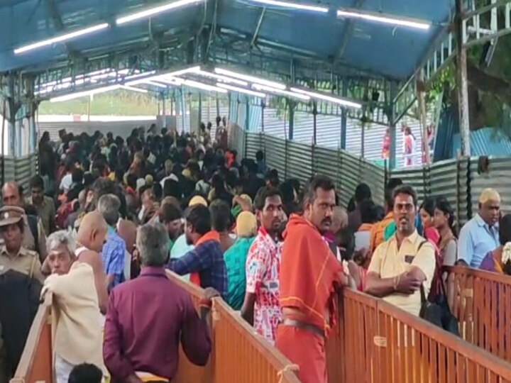 Thaipusam 2023 : பழனி: விண்ணைப்பிளந்த அரோகரா கோஷம்.. தைப்பூச திருவிழாவில் சாமி தரிசனம் செய்ய குவிந்த பக்தர்கள்.