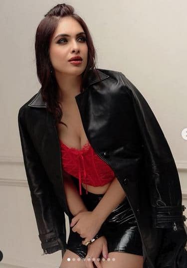 ਨੇਹਾ ਮਲਿਕ ਨੇ ਰੈੱਡ ਡੀਪਨੇਕ ਟਾਪ 'ਚ ਦਿੱਤੇ ਕਈ ਬੋਲਡ ਪੋਜ਼