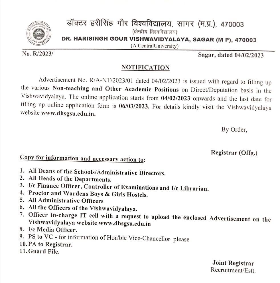 MP Job: मध्य प्रदेश की इस यूनिवर्सिटी में निकली बंपर वैकेंसी! नॉनटीचिंग पदों पर होंगी 140 भर्तियां, यहां जानें पूरी डिटेल
