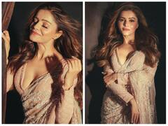 Rubina Dilaik Photos: रुबीना ने पहना डीपनेक ब्लाउज और फिर ऊपर से लपेटी ट्रांसपैरेंट साड़ी, हर अदा पर हो रहे लोग दीवाने!