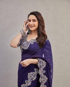 Madhuri Dixit Look: ट्रेडिशनल लुक में माधुरी दीक्षित ढ़ाती हैं कयामत, साड़ी पहनना पसंद है तो ये लुक जरूर ट्राई करें