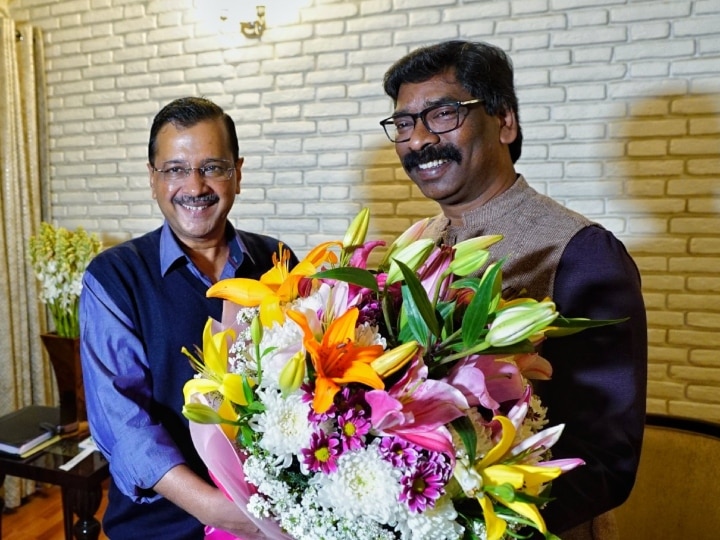 Jharkhand Chief Minister Hemant Soren met delhi cm Arvind Kejriwal Lok Sabha 2024 | Jharkhand Politics: सीएम सोरेन ने की दिल्ली के मुख्यमंत्री अरविंद केजरीवाल से मुलाकात की, जानें क्या ...