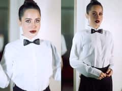 Uorfi Javed Stuns In Full-Sleeved Outfit With A Quirky Twist - See Video