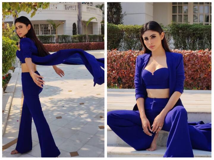 Mouni Roy Blue Outfit: टीवी एक्ट्रेस मौनी रॉय ने हाल ही में सोशल मीडिया पर अपनी ग्लैमरस फोटोज शेयर की हैं. इन तस्वीरों में उनका कातिलाना अंदाज देखने को मिल रहा है.