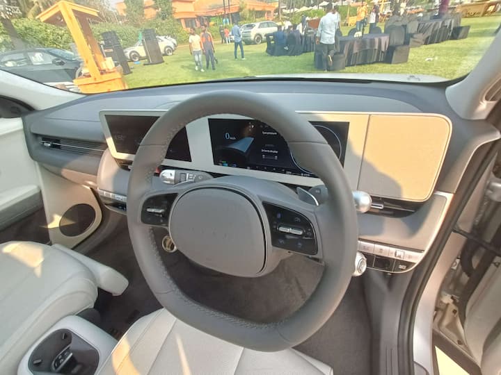 Hyundai has also made the interior sustainable with eco processed leather and fabric to the paint being made from recycled materials The Ioniq 5 is available in three colour options and deliveries will begin from March. (Source: Somnath Chatterjee)