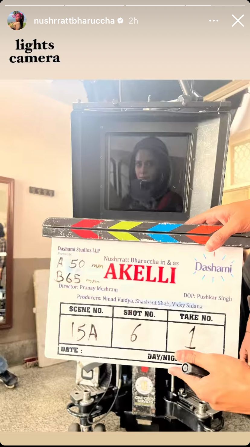 Nushrratt Bharuccha Shares A Glimpse From The Sets Of Her Upcoming Project 'Akelli