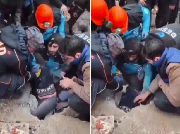 girl was pulled alive rubble 12 hours after the turkish earthquake viral video Turkey Earthquake: ਭੂਚਾਲ ਦੇ 12 ਘੰਟਿਆਂ ਬਾਅਦ ਮਲਬੇ 'ਚੋਂ ਮਿਲੀ ਇੱਕ ਜ਼ਿੰਦਾ ਕੁੜੀ, ਵੇਖੋ ਵੀਡੀਓ