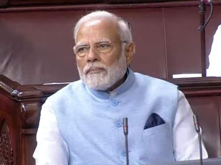 PM Modi Wears Blue Sadri Jacket In Parliament Made Of Recycled Plastic Bottle Material PM Modi Wears Blue Sadri Jacket In Parliament. Here's What Is Special About It