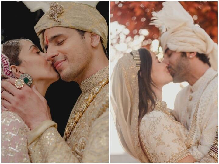 Sidharth Malhotra Kiara Advani Ranbir Kapoor Alia Bhatt and many celebs have kissed each other in their marriage Sidharth-Kiara Wedding: सिद्धार्थ-कियारा ही नहीं बॉलीवुड के इन सेलेब्स ने भी अपनी शादी में किया है एक-दूसरे को किस