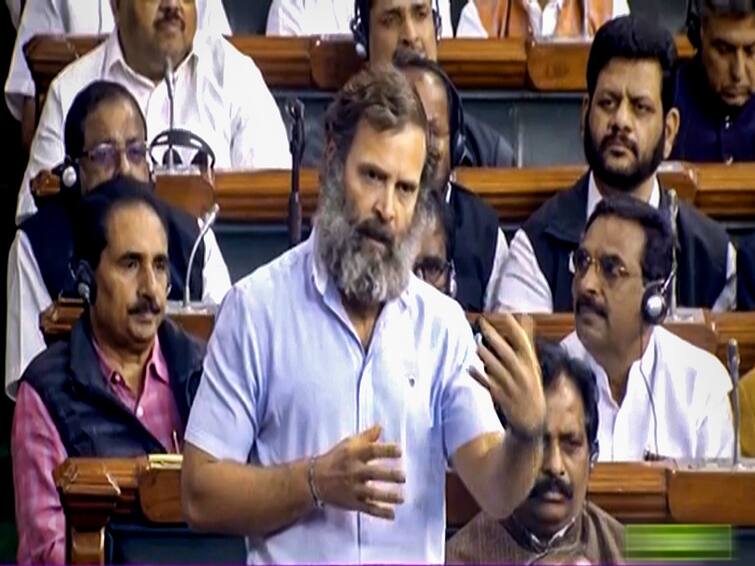 Rahul gandhi Speech Expunged Lok Sabha speaker Om Birla Congress Parts Gautam Adani MahaMegaScam Jairam Ramesh PM Modi election DeMOcracy Pralhad Joshi 'Democracy Was Cremated In Lok Sabha': Congress After Parts Of Rahul's Speech Expunged