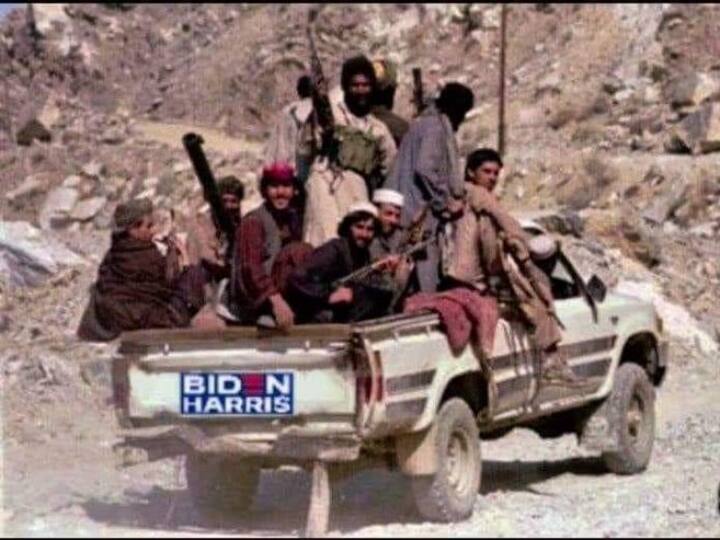 US President: एक वक्त पर यूएस के राष्ट्रपति जो बाइडेन और उपराष्ट्रपति कमला हैरिस के नाम के स्टिकर वाली बंपर जीप बहुत ही ज्यादा वायरल हुई थी. ये फोटो अफगानिस्तान के तालिबानी ट्रक के पीछे लगी हुई थी.