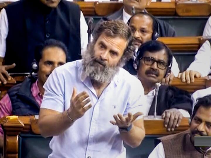 pm modi lok sabha speech Rahul Gandhi is asking why the words were removed from my statement of Parliament opposition walk out PM Modi Lok Sabha Speech: पीएम मोदी के भाषण के बीच विपक्षी दलों का जमकर हंगामा, लगाए 'वी वांट JPC' के नारे, राहुल गांधी भी लोकसभा पहुंचे