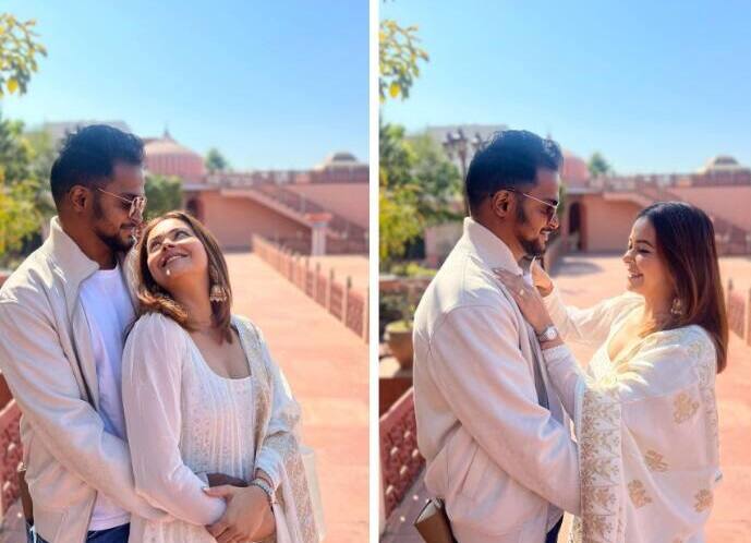 Devoleena With Husband Romantic Photos: ટીવી જગતમાં 'ગોપી બહુ'ના નામથી ફેમસ દેવોલીના ભટ્ટાચાર્યએ તેના પતિ સાથેના કેટલાક ફોટો સોશિયલ મીડિયા પર શેર કર્યા છે, જેના માટે લોકો તેને ટ્રોલ કરી રહ્યા છે.