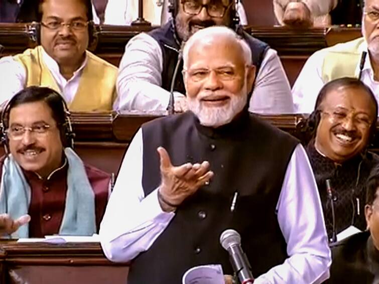 PM Modi Speech Today Highlights in Rajya Sabha Budget Abhibhashan Congress Rahul Gandhi Hindenburg 'Congress Only Dug Potholes In 60 Years': PM Modi's Top Quotes In Rajya Sabha