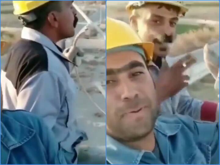 man is seen lighting a cigarette by creating a spark from high voltage current flowing in electric wires Video: तार से निकल रही हजार वोल्ट की बिजली से सुलगाई सिगरेट, यूजर्स बोले- खतरों का खिलाड़ी