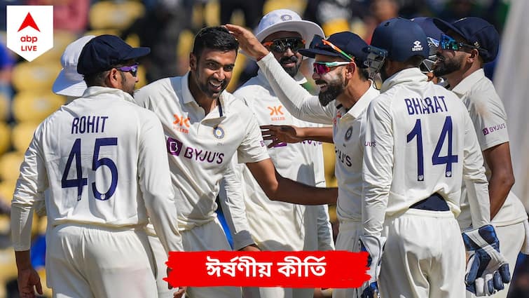 Ashwin Test Record 450 Wickets IND vs AUS 1st Test Second Team India Cricketer to scalp 450 test wickets Border Gavaskar Trophy 2023 Ashwin Test Record: সবচেয়ে কম টেস্টে সাড়ে চারশো উইকেট, কুম্বলের রেকর্ড ভাঙলেন অশ্বিন