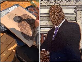 Video: लेंस और सूरज की किरणों से शख्स ने बनाई हैरतअंगेज पेंटिंग, वीडियो देख यूजर्स रह गए दंग