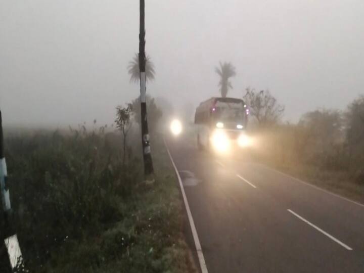 Heavy snowfall in Nagai for 3rd day to the extent that the road is not visible motorists are in trouble TNN நாகையில் சாலையே தெரியாத அளவிற்கு 3வது நாளாக கடும் பனிப்பொழிவு - வாகன ஓட்டிகள் சிரமம்