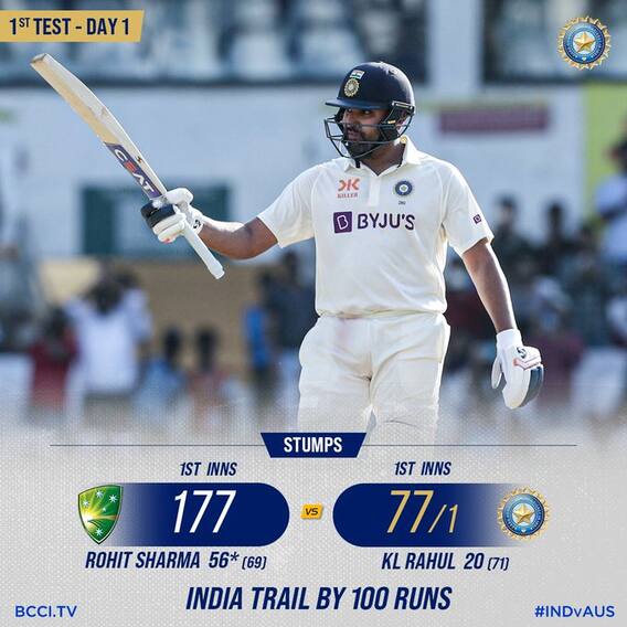 Ind vs Aus First Test Day 1 Highlights: తొలి రోజే పూర్తి ఆధిపత్యం ప్రదర్శించిన టీమిండియా