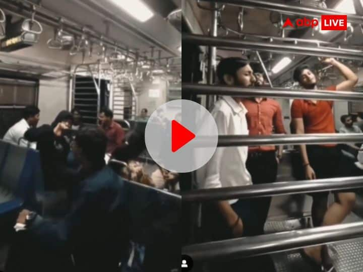 Mumbai local train Boys sings kya hua tera vada song fellow passengers also starts singing video went viral Watch: मुंबई लोकल ट्रेन में लड़कों ने बांधा ऐसा समां, सुर से सुर मिलाने से खुद को नहीं रोक पाए यात्री, देखें वीडियो