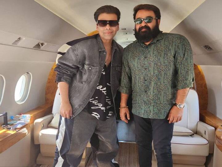 Karan Johar flying out of Rajasthan with Mohanlal In Luxurious Private Jet Mohanlal के प्राइवेट जेट में दिखे Karan Johar, क्या किसी बड़ी फिल्म की चल रही है तैयारी?