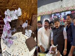 PHOTO : जितेंद्र आव्हाडांनी शिंदे गटाला डिवचले, '50 खोके एकदम ओके' लिहिलेला केक कापला